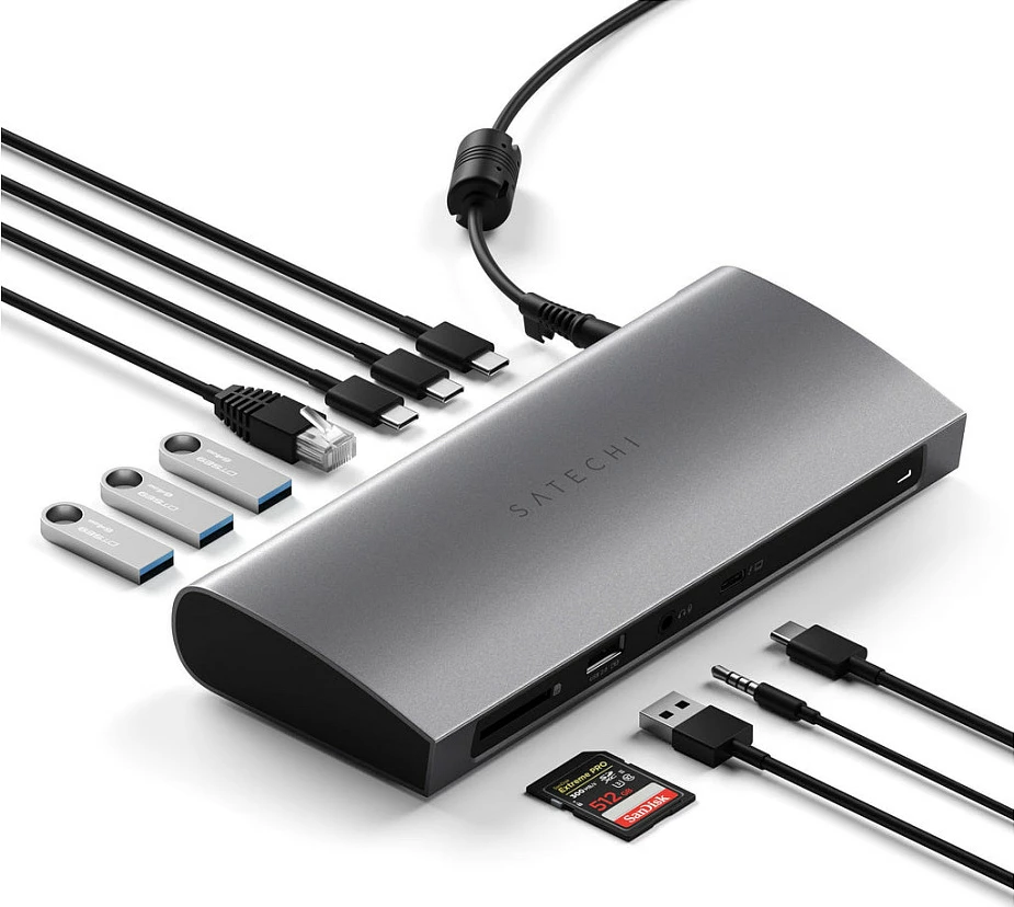 Docking station Satechi Thunderbolt 4 ST-UCT4DM, Space Gray