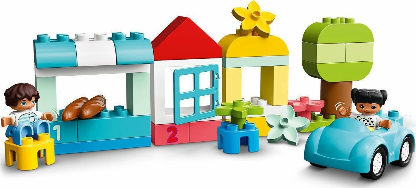 Set blloqe LEGO DUPLO Brick Box 10913, 65 copë, kuti ruajtëse, jeshile