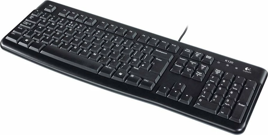 Tastierë me kabllo Logitech K120 USB, full-size, layout HRV/SLV/SRB, e zezë