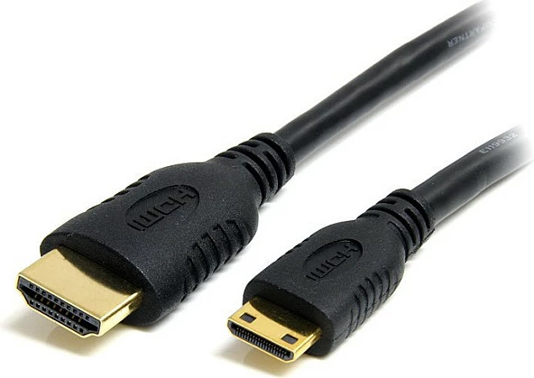 Kabllo HDMI StarTech 2m, HDMI Type A në HDMI Mini Type C, High Speed me Ethernet, e zezë