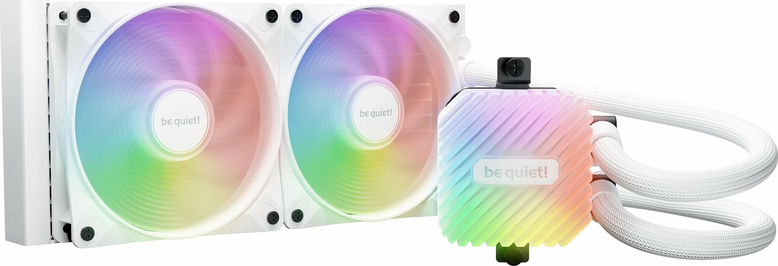 Sistem ftohjeje me ujë AIO be quiet! Light Loop 240mm ARGB, 2x120mm PWM, për CPU, i bardhë, kit
