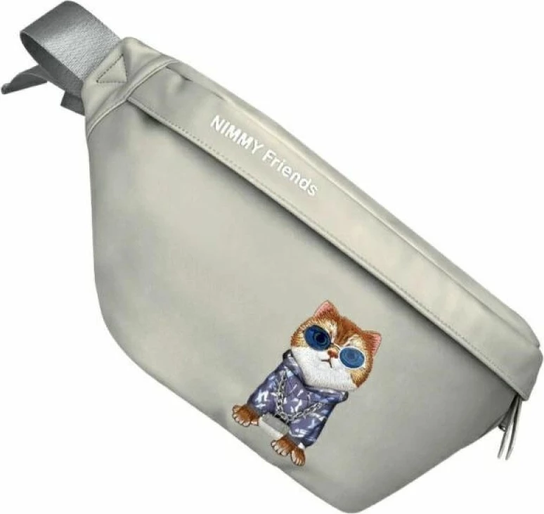 Çantë krahu Nimmy Crossbody Glasses Cool Cat, gri