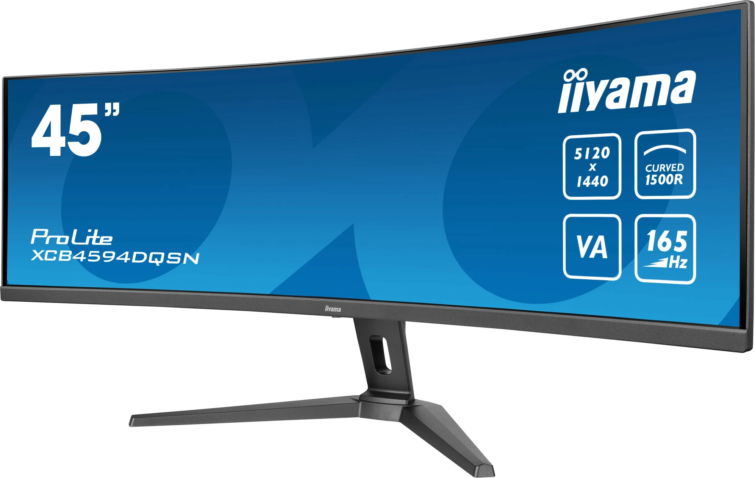 Monitor iiyama G-MASTER 45" LCD i lakuar, UWQHD, 114.3 cm (45"), 5120 x 1440 piksel, Dual QHD, LED, 0.8 ms, i zi