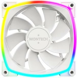 Ventilator për kasë PC Montech RX120 PWM, PWM, RGB, kabllo 0.5 m, i bardhë, 1 copë