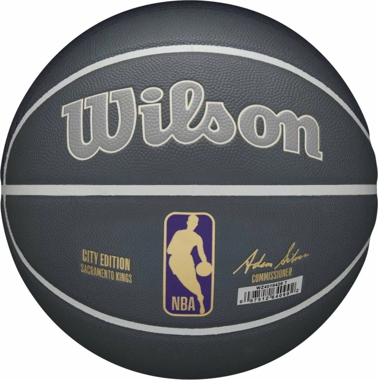 Top basketbolli Wilson NBA Sacramento Kings, gri [Madhësia: 7]