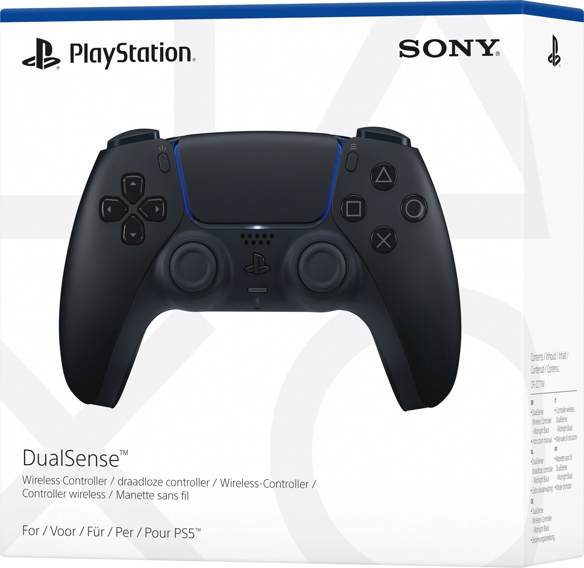 Gamepad Sony DualSense Wireless Controller, Android, MAC, PC, PlayStation 5, iOS, Midnight Black