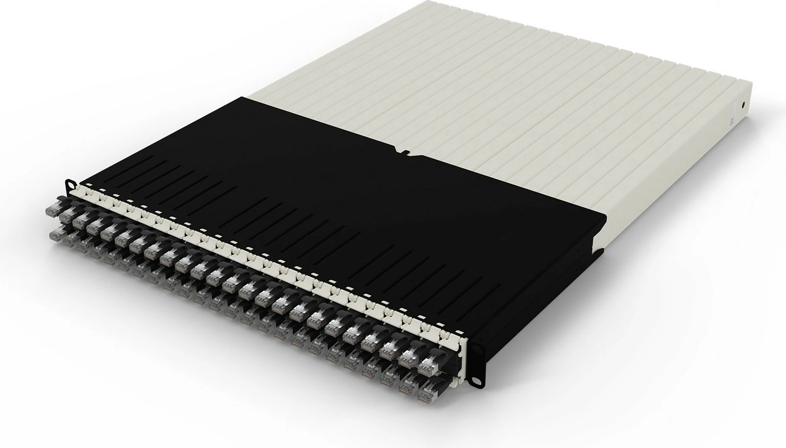 Sistem menaxhimi kabllosh PATCHBOX patchbox.one 30RU, Cat6a 1.8m U/FTP (STP), 24 kabllo tërheqëse, i zi