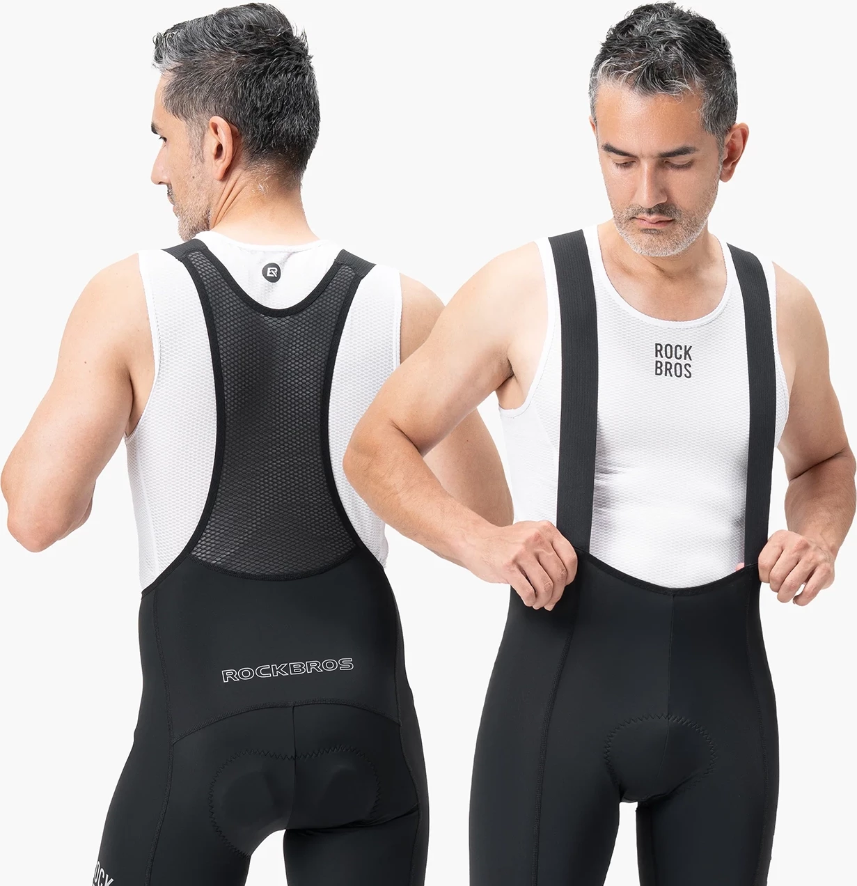 Tuta çiklizmi me bretela Rockbros 200021, me jastëk, size M, e zezë