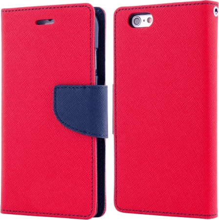 Mbështjellës flip HAVANA Fancy Diary për LG G4 H815, Bookstyle, me xhep për karta, kuqe/blu