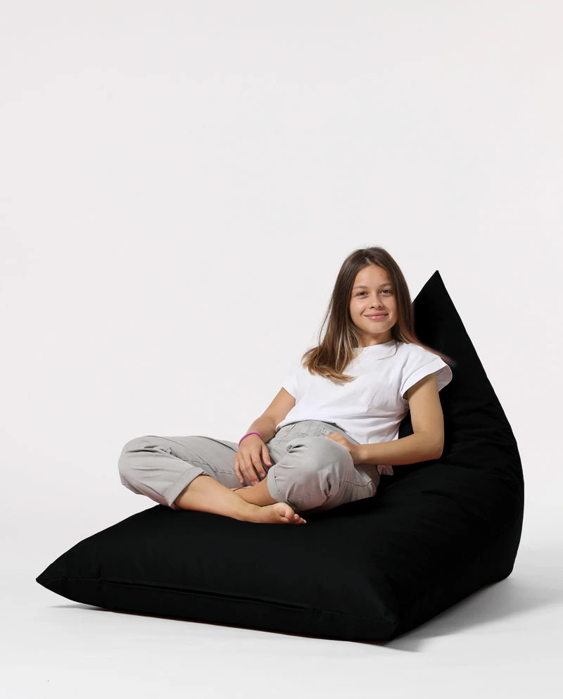 Qese ulëse për kopsht, formë piramide, e zezë, Atelier del Sofa, Pyramid Big Bed Pouf