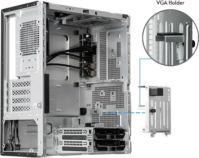 Kasë Chieftec UNI Series BS-20B-OP midi tower, micro ATX/Mini-ITX, e zezë