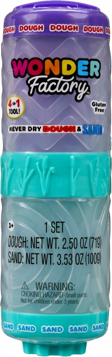 Set lodrash krijuese MGA Wonder Factory Never Dry, brumë & rërë kinetike, vjollcë/turkuaz