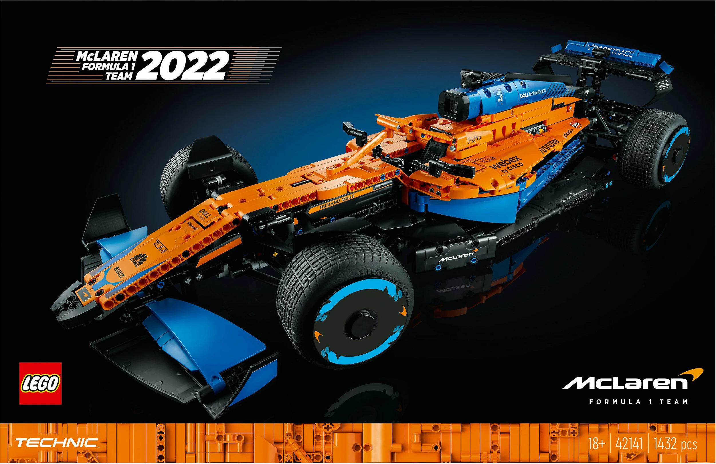 Set për ndërtim LEGO Technic McLaren Formula 1, 1434 pjesë, shumëngjyrësh