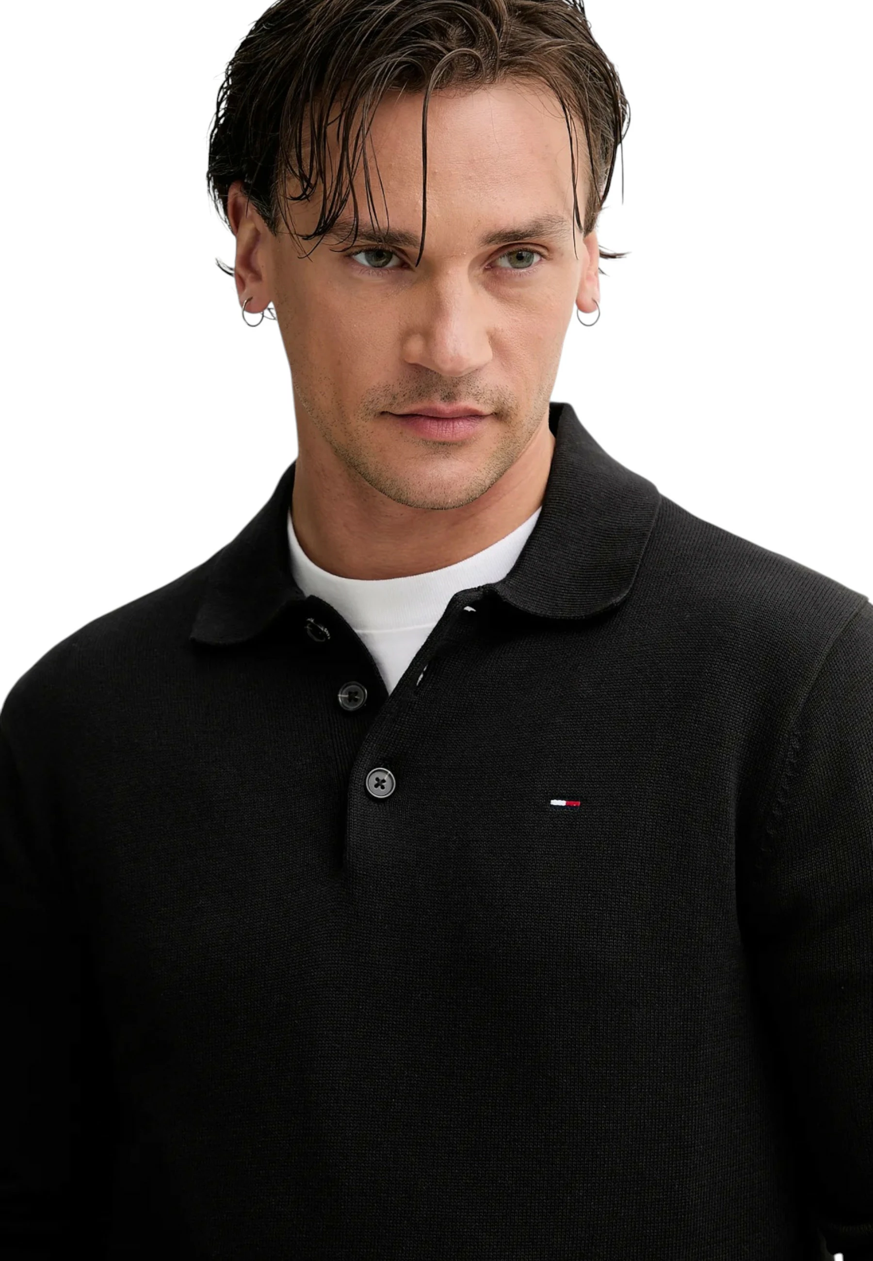 Fanellë polo për meshkuj Tommy Hilfiger Jeans TJM Slim Essential P DM0DM20304, e zezë [Madhësia: XXL]