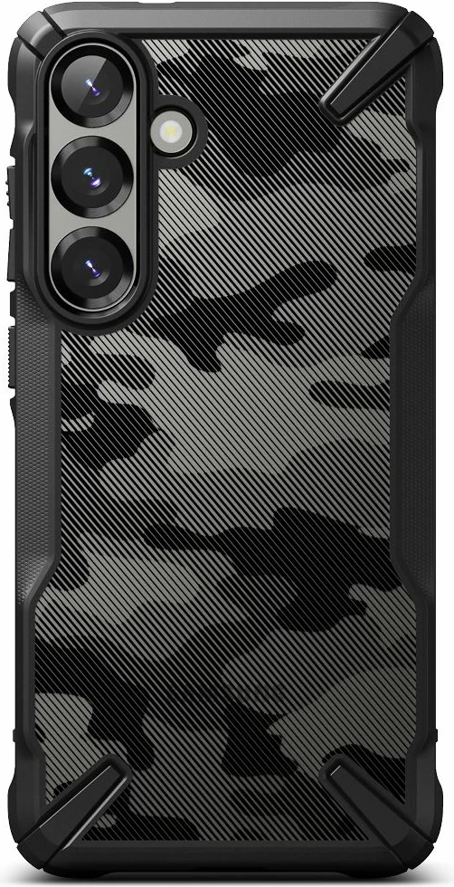Mbështjellës Ringke Fusion X për Samsung Galaxy S25+, Black Camo