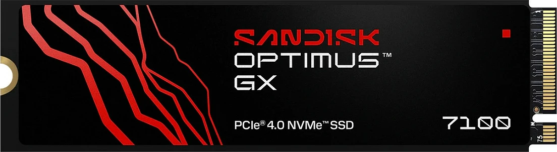 SSD M.2 Sandisk Optimus GX 7100, NVMe PCIe 4.0, 2TB, zi/kuqe