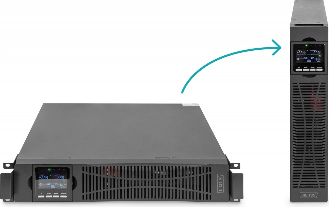UPS online Digitus DN-170095, 2000VA/2000W, rack 19", LCD, i zi