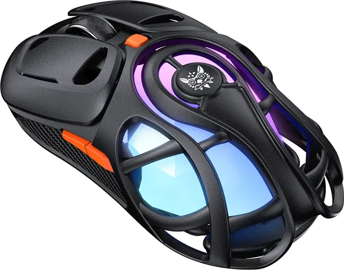 Maus gaming ONIKUMA DM02, 12800 DPI, RGB, 2.4GHz/Bluetooth/USB-C, 6 butona, i zi, set (receiver + kabllo)