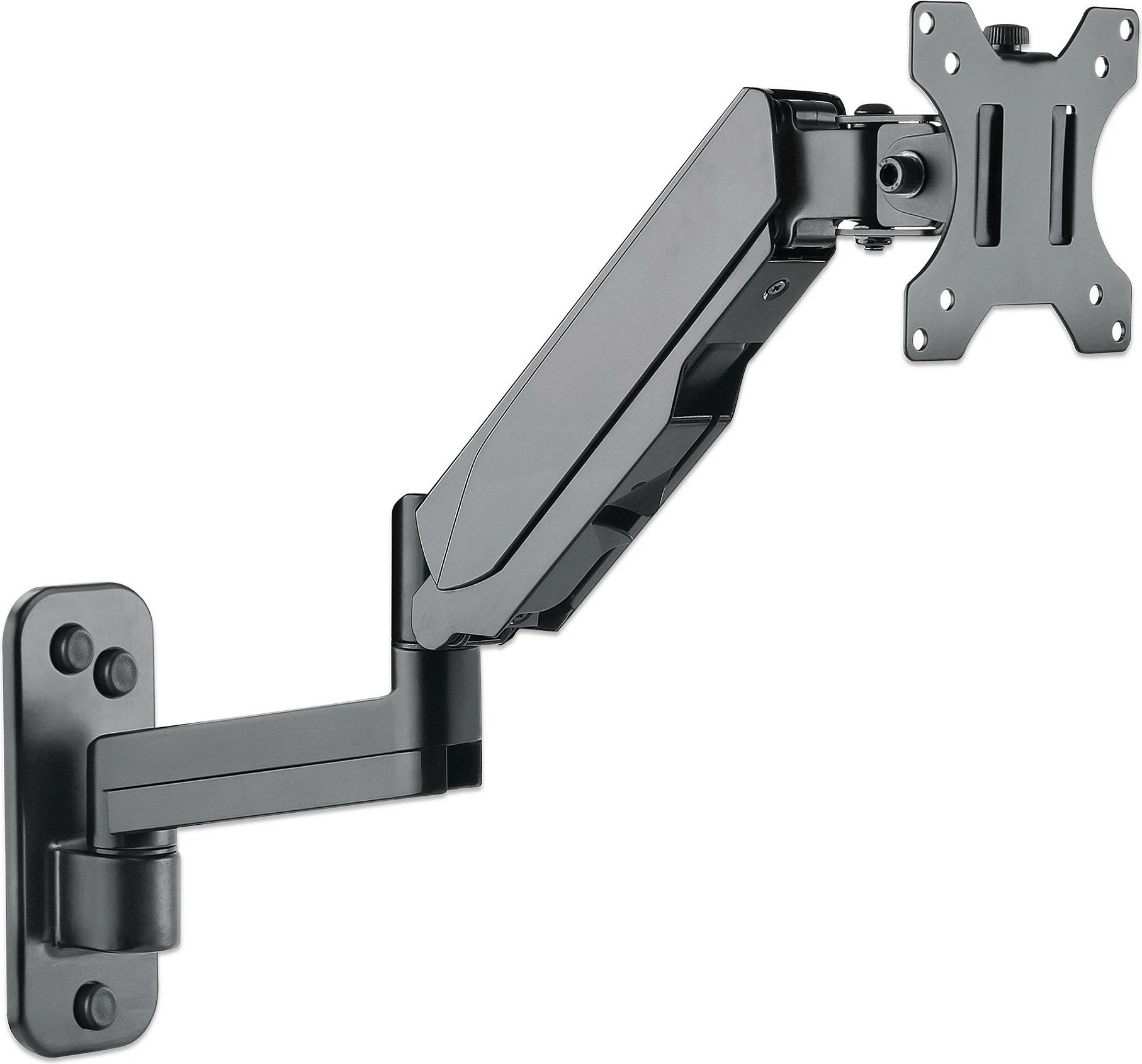Mbajtëse muri për monitor MANHATTAN, krah me gas-spring, VESA 75x75/100x100, 17-32", deri 8 kg, e zezë