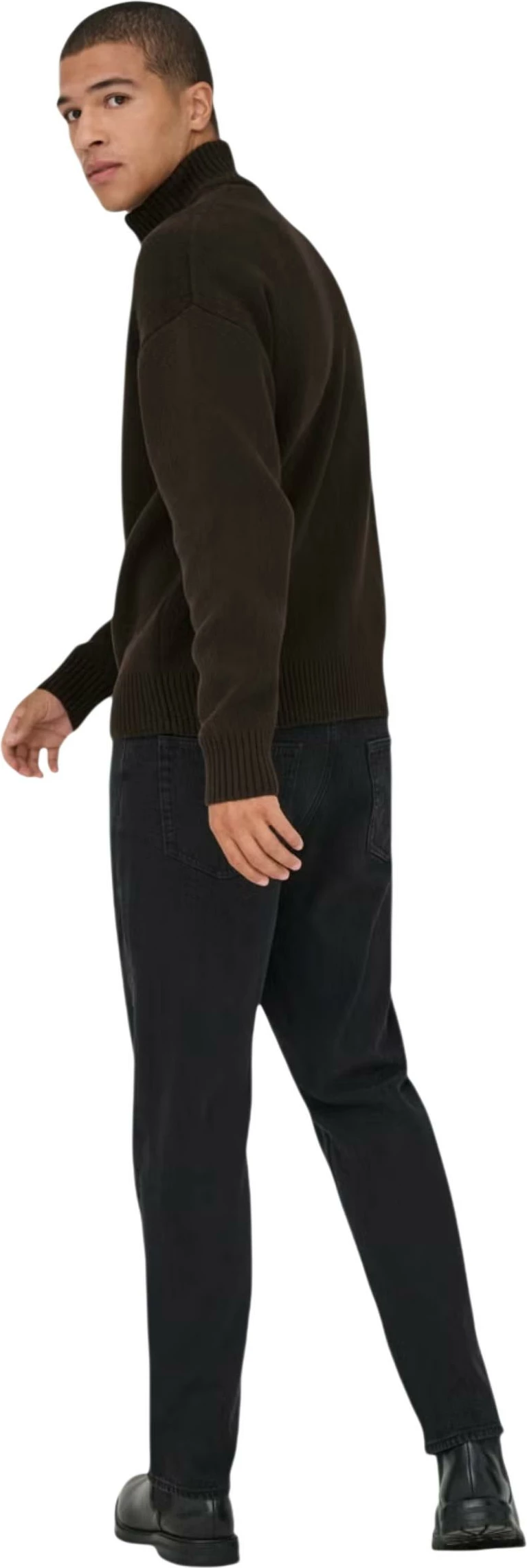 Xhemper kardigan për meshkuj Only & Sons Onsblake DS High Neck 22035808, kafe [Madhësia: XL]