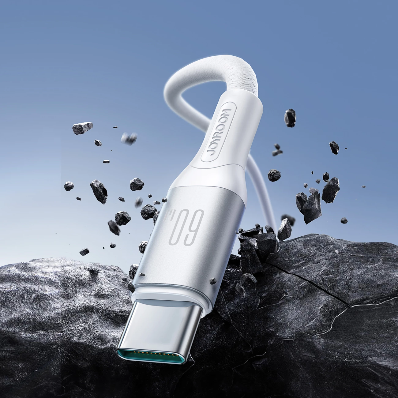 Kabllo USB-C në USB-C Joyroom S-A28 Flash Series, 2m, 60W, Bardhë