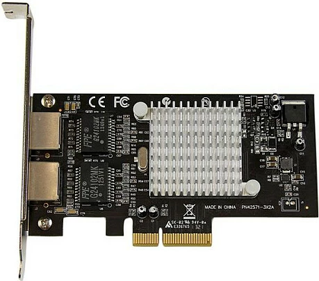 Kartë rrjeti StarTech ST2000SPEXI, PCIe x4, 2x Gigabit RJ-45, Intel I350, e zezë