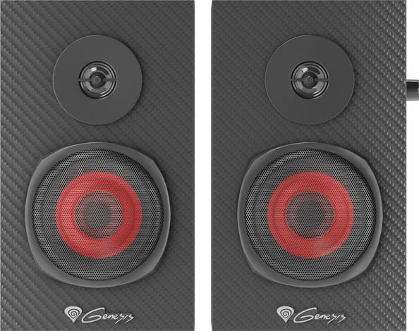 Altoparlantë për kompjuter GENESIS Helium 200 NCS-1305 20W 2.0, zi me të kuqe