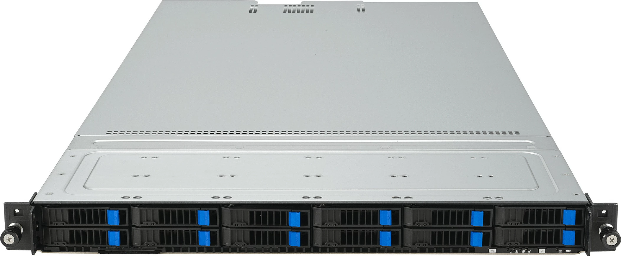 Server rack ASUS RS501A-E12-RS12U, 1U, Socket LGA6096, DDR5 deri 3TB, 12x2.5" NVMe, 2x M.2, 1600W, Zi/Argjend