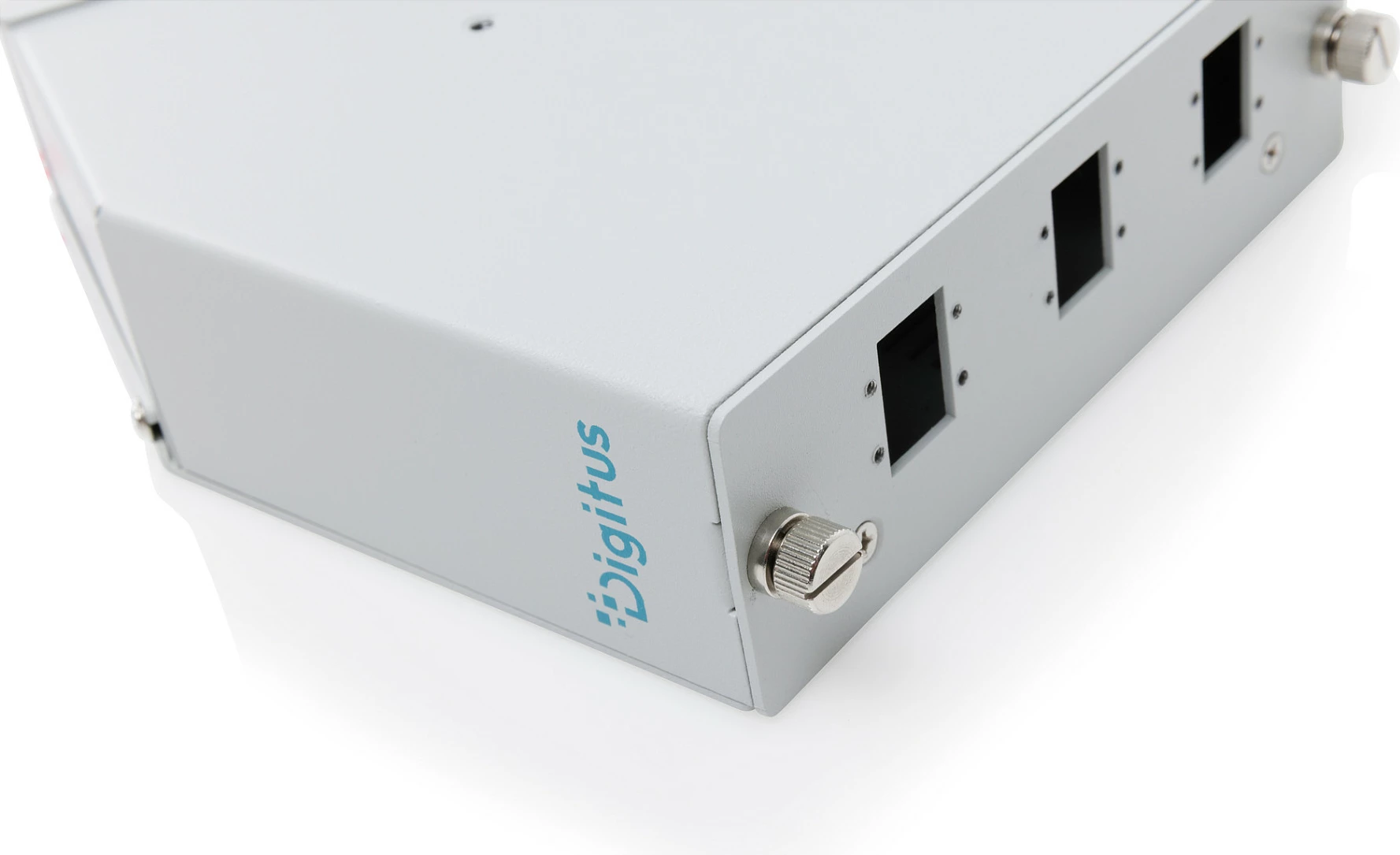 Panel fibër optike Digitus LWL Hutschienen, 6x SC SX/LC DX, i pjerrët, gri