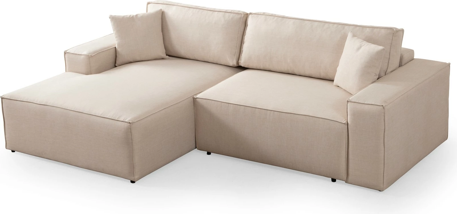 Kënd divan-krevat Atelier del Sofa, model Pırlo kënd i majtë, ngjyrë ecru