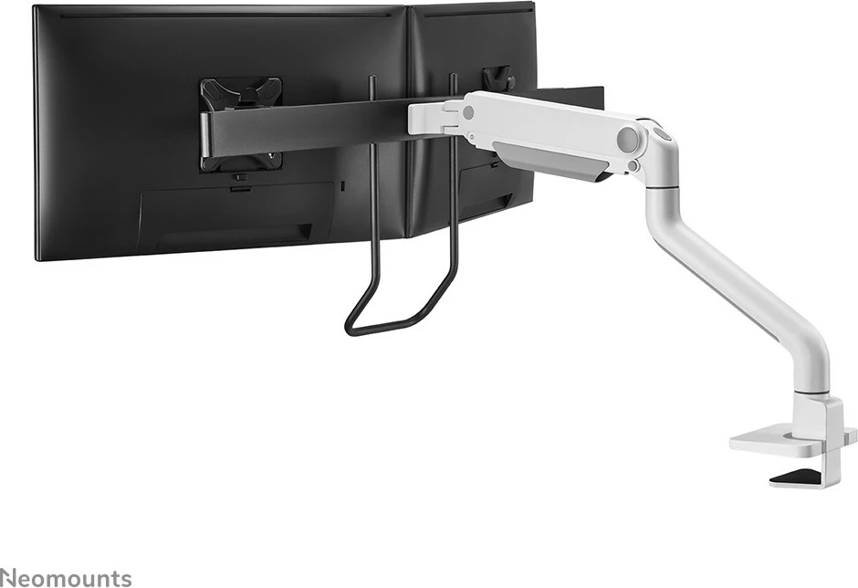 Krah monitori Neomounts DS75S-950WH2, për 2 ekrane, gas spring, Topfix, bardhë