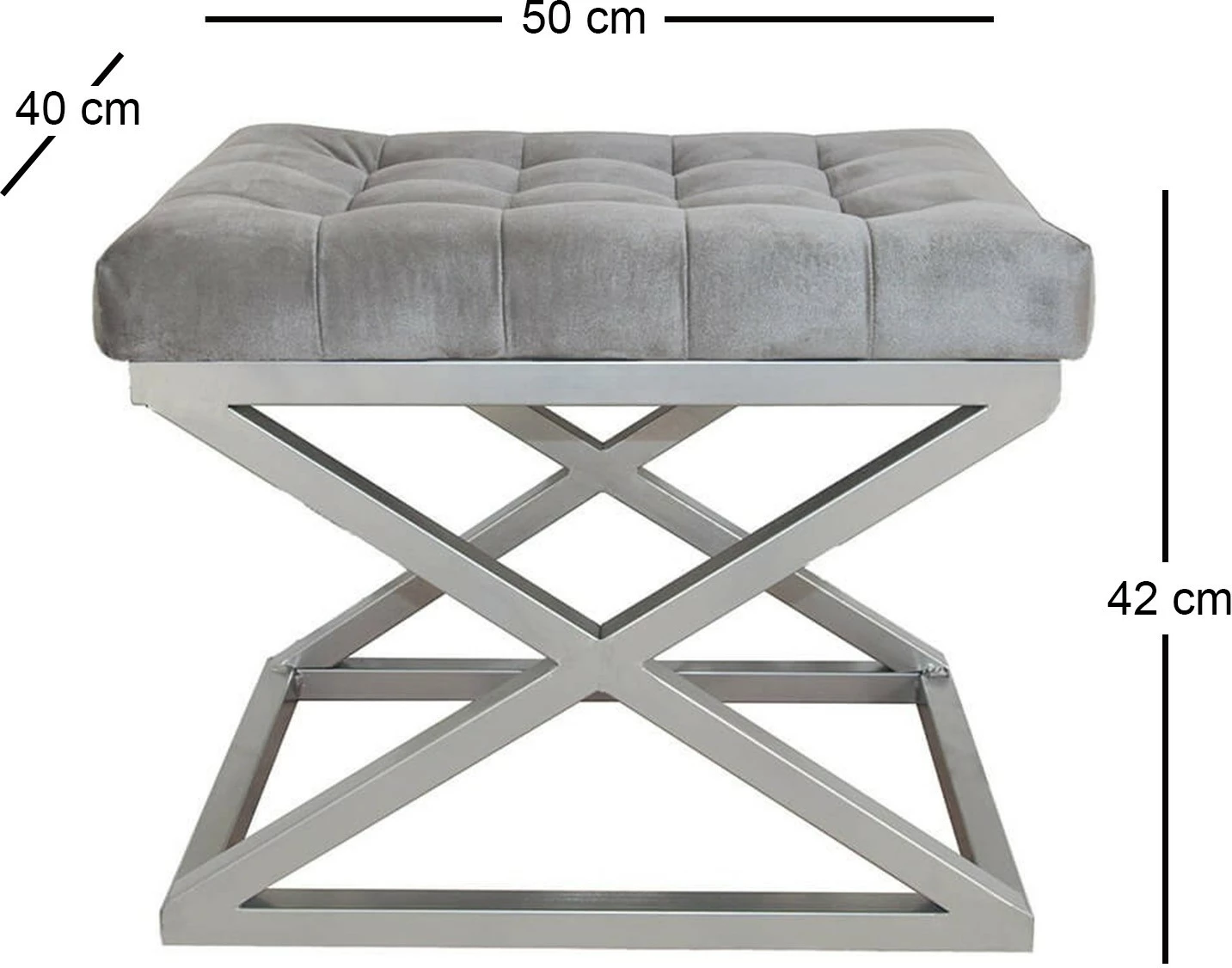 Puf Atelier del Sofa, kapraz, argjend dhe gri