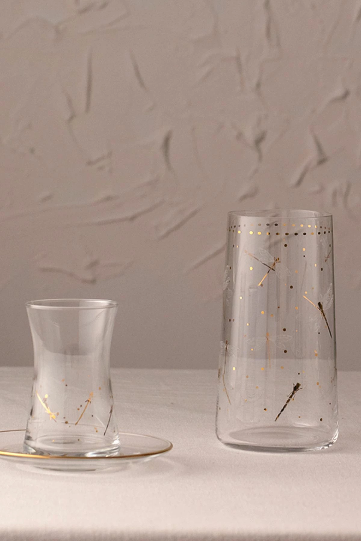 Set gotash prej qelqi (4 copë), Hermia Concept, Dragonfly 520