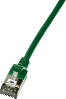 Kabllo rrjeti LogiLink Patch Cat.6A SlimLine 0.3m, e gjelbër