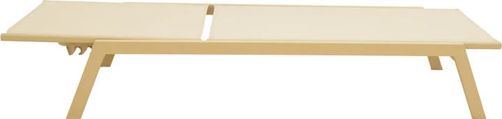 Shezlong alumini Boka, ngjyrë kapuçino-bezhë, 60x192x31cm