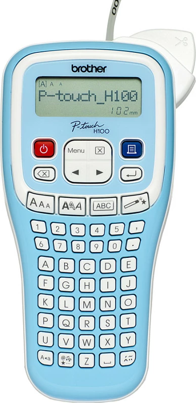 Aparat etiketimi Brother P-touch H100LB, shirit deri 12 mm, kaltër/bardhë
