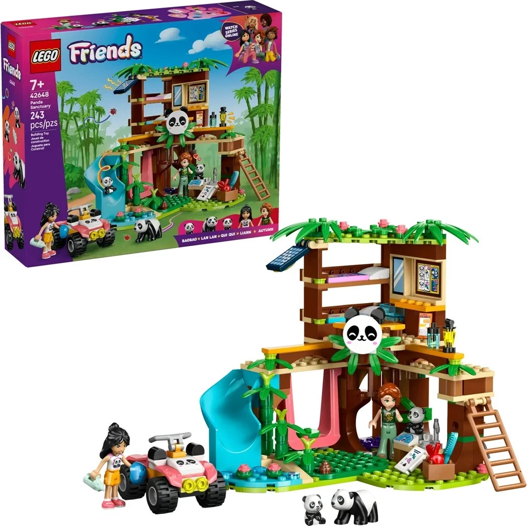 Set LEGO Friends Panda Sanctuary Animal Care 42648, 243 pjesë, për fëmijë, shumëngjyrësh