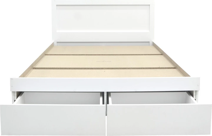 Krevat Olympus me sirtarë, ngjyrë e bardhë, 150x200cm