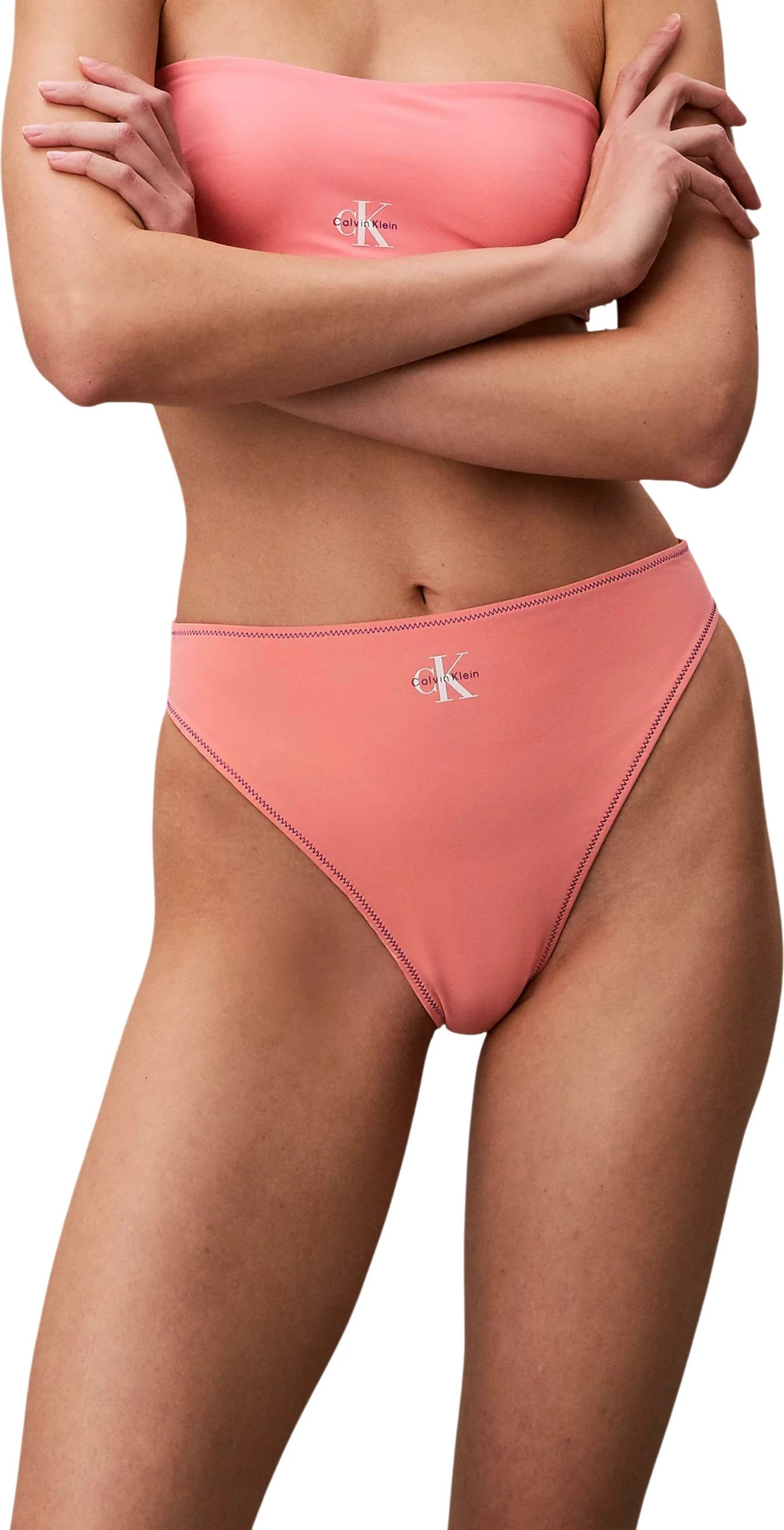 Bikine për femra Calvin Klein Jeans LV00Q61147, rozë pudër