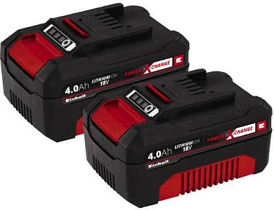 Bateri Einhell Power X-Change 18V 4.0Ah Twinpack, zi/kuqe