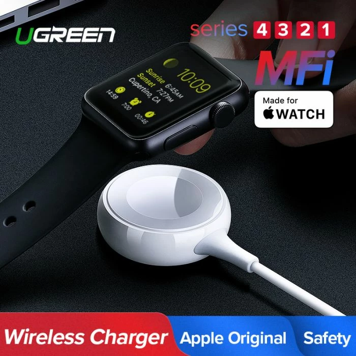 Karikues magnetik wireless për Apple Watch UGREEN 60969, USB-A + USB-C, 5V/1A, e bardhë