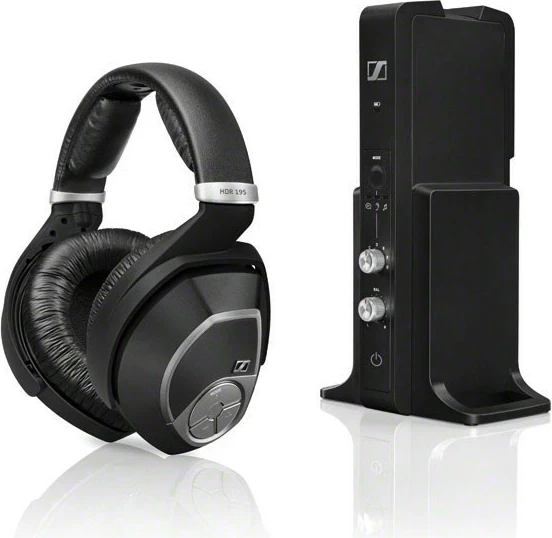 Kufje Sennheiser RS 195-U, wireless, lidhje 3.5 mm, head-band, bateri AAA, të zeza