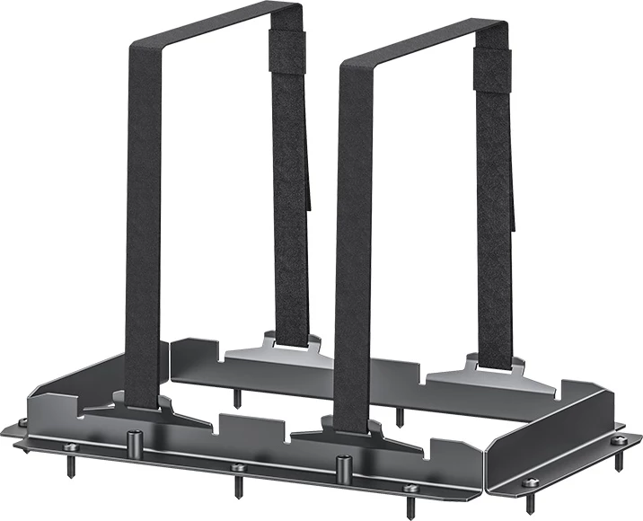 Komplet montimi për bateri EcoFlow LFP 2kWh, me rripa montimi, i zi