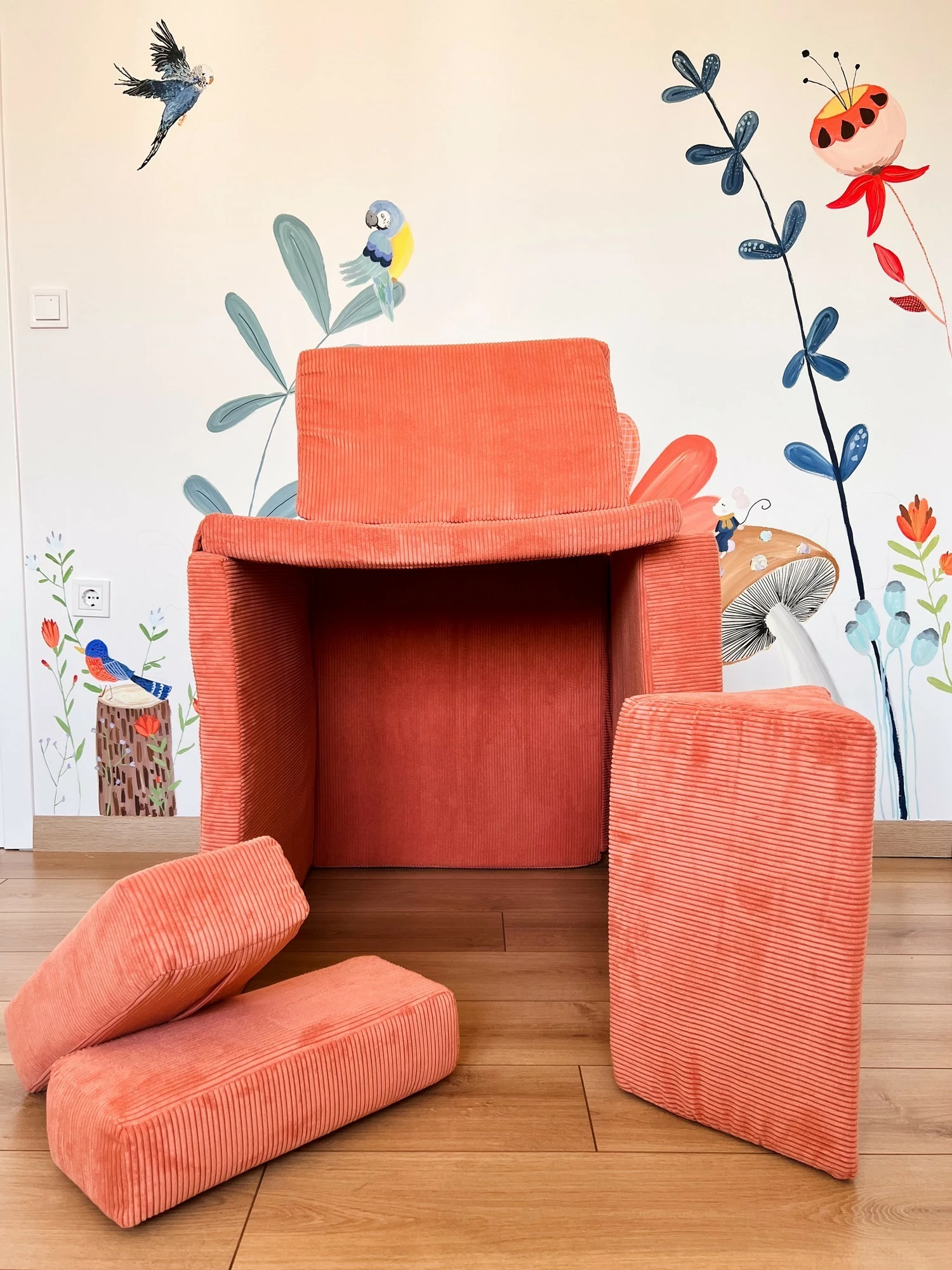 Divan-krevat për dy persona, Atelier del Sofa, Puzzle, portokalli