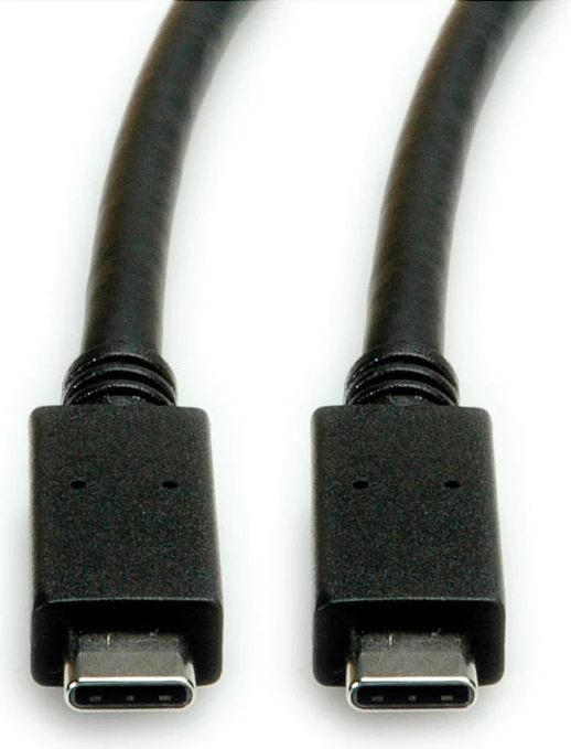 Kabllo USB-C ROLINE USB 3.2 Gen 2, 1 m, PD 100W (20V/5A), e zezë