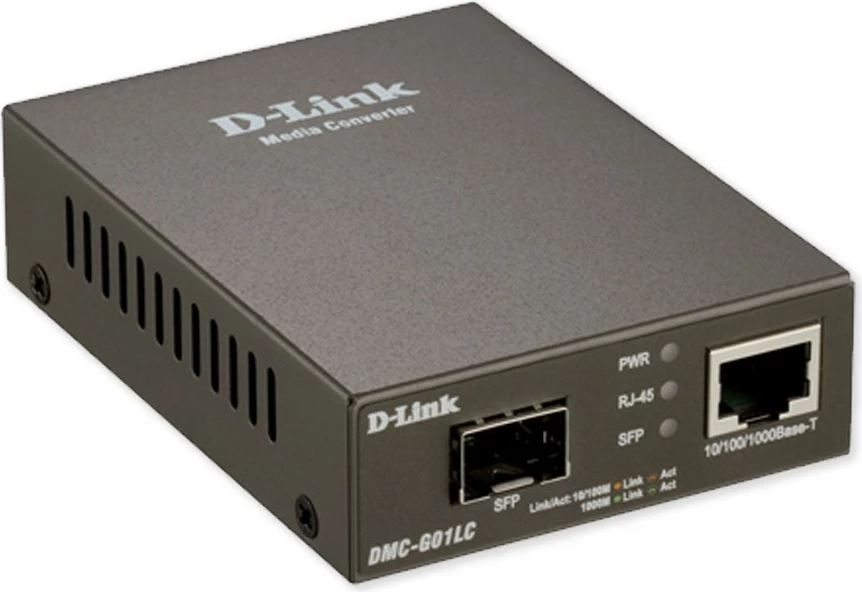 Konvertues media D-Link DMC-G01LC, 1000 Mbit/s, Gigabit Ethernet, Gri
