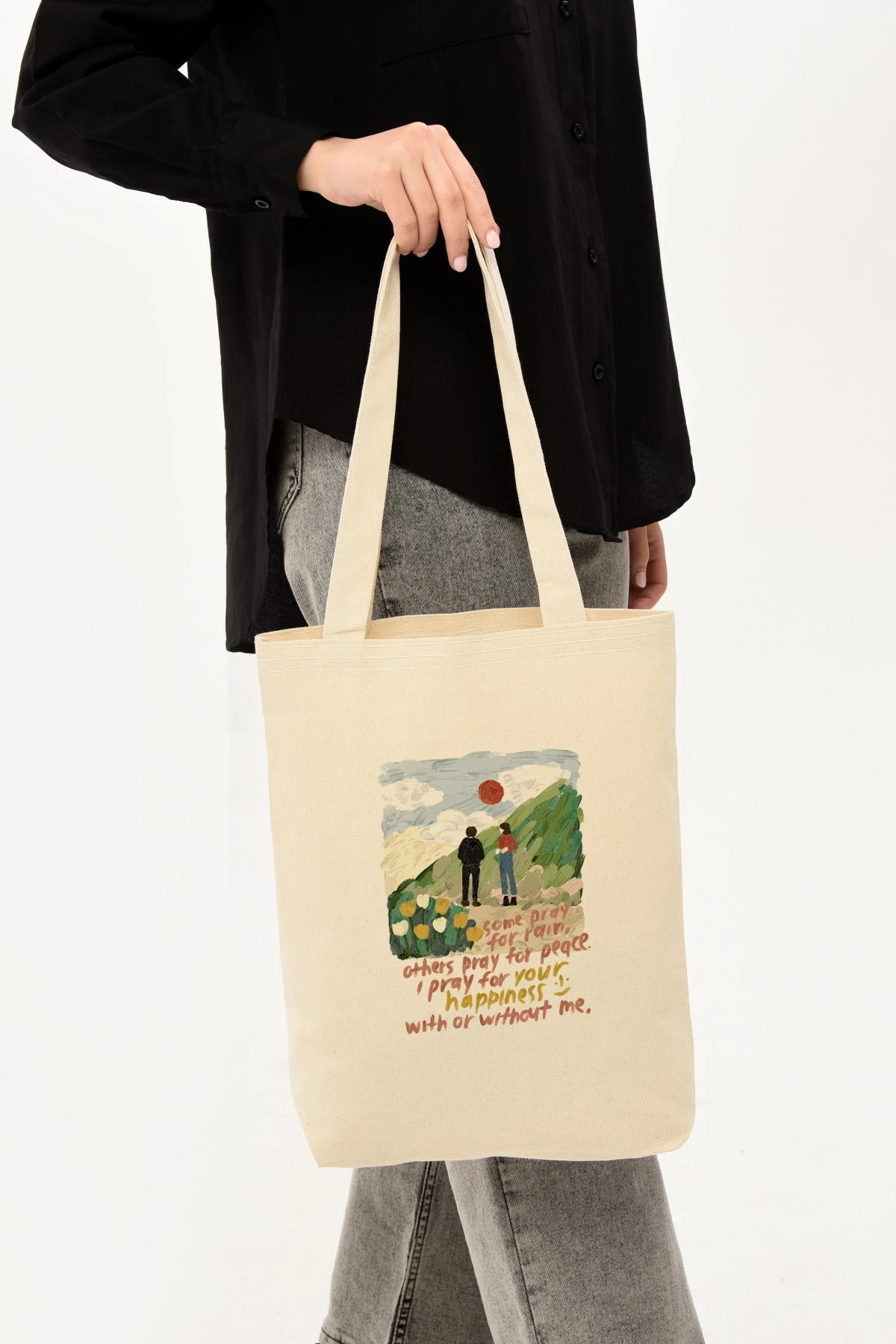Torbë tote Zoozie Bags, 0540, ngjyrë krem