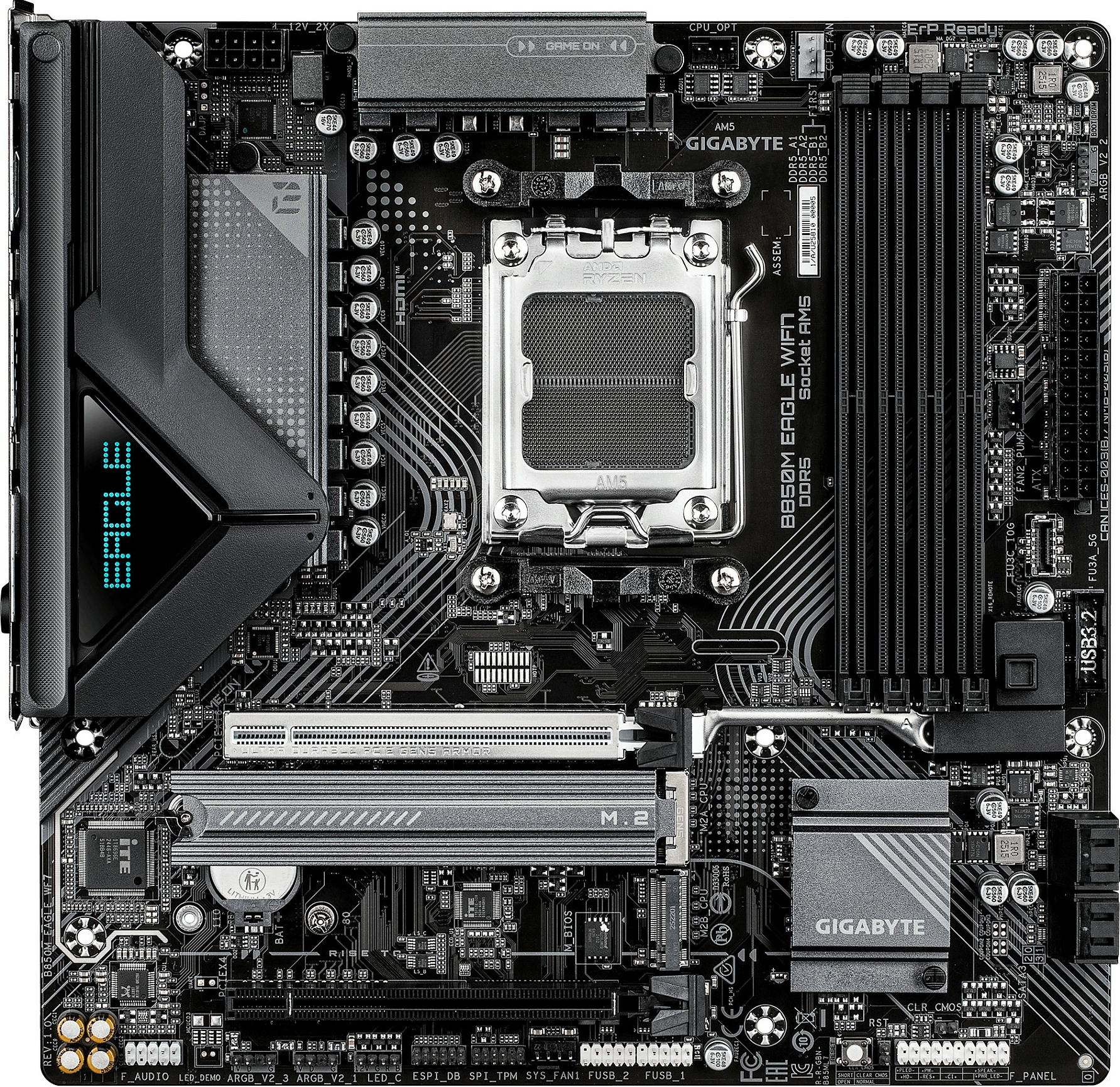 Pllakë amë Gigabyte B850M EAGLE WIFI7, Socket AM5, mATX, DDR5 deri 8200MHz, M.2 PCIe 5.0, 2.5GbE