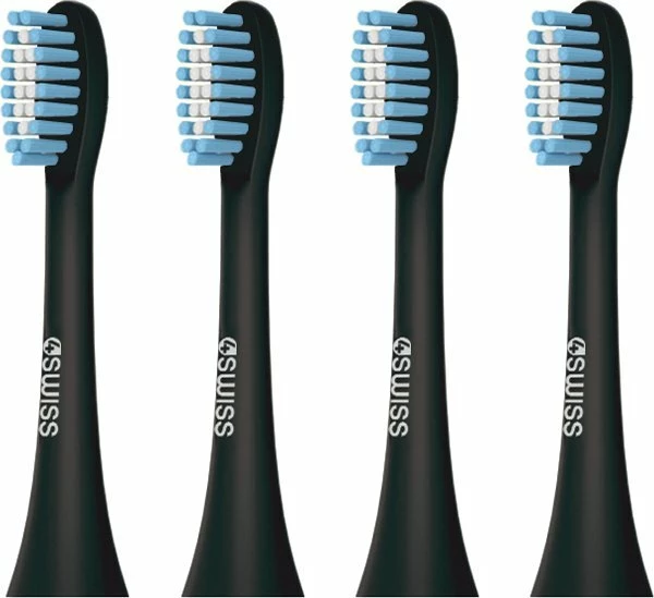 Kokë zëvendësuese për brushë sonike 4Swiss Sensitive Clean ST212, 4 copë, e zezë
