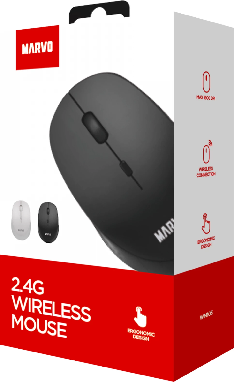Maus Marvo WM103 wireless 800-1600 DPI silent click, i zi
